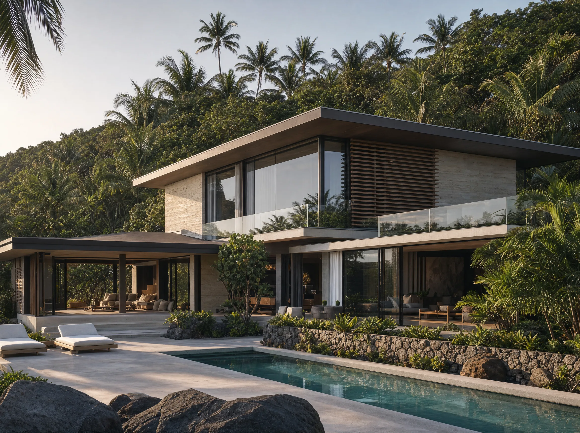 Villa contemporaine polynésienne haut de gamme